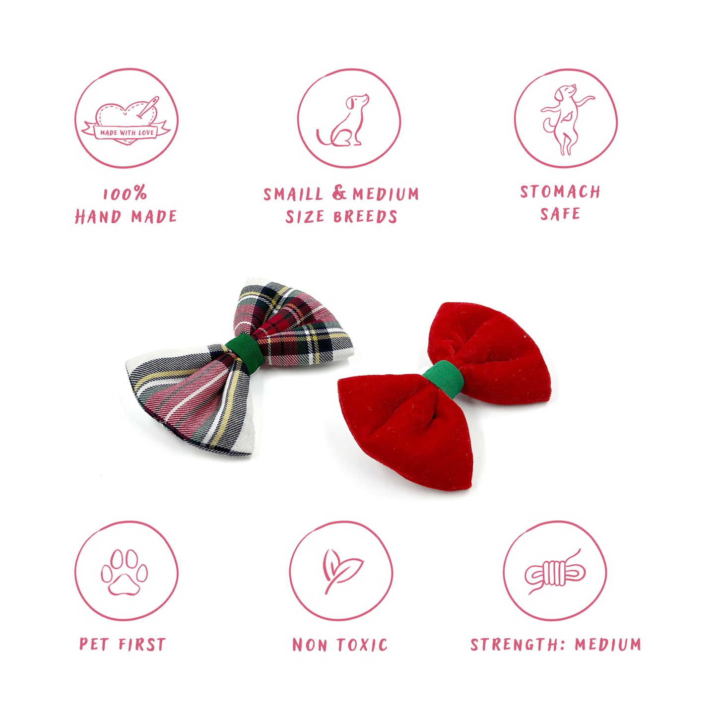 Festive Flair Dog Bow Tie Set
